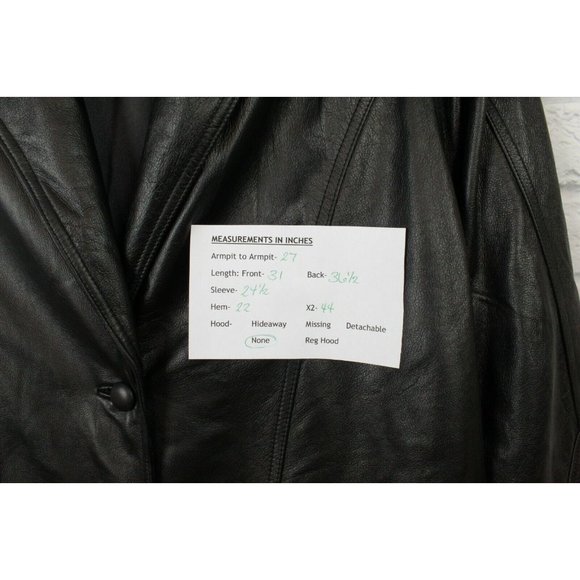 NWT! Carlo Amboldi Black Genuine Leather Long Shafmaster Coat Jacket M - Picture 8 of 9